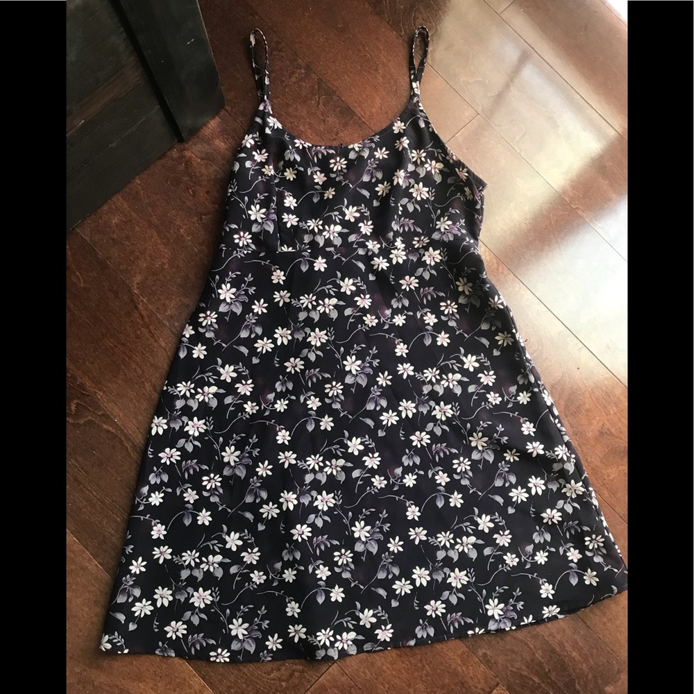 Cute brown silky summer dress